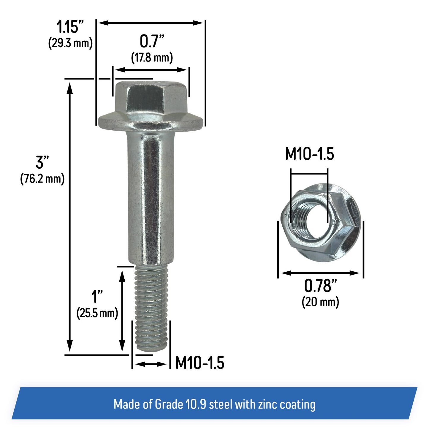 Rear Sway Bar Bolt for Jeep Wrangler 97-06 Grand Cherokee 99-04 Dakota 97-07 (2)