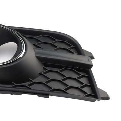 Black Front Bumper Fog Light Grille Cover Bezel Fit Audi A7 S-Line S7 2012-2015