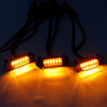 Smoked Lens Amber Light Front Grille LED Light Kit Fit Toyota Tacoma 2016-2023