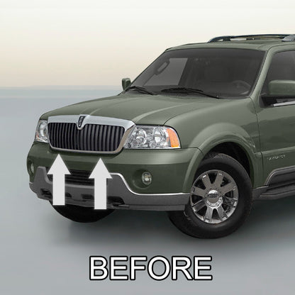 CHROME GRILLE GRILL TRIM KIT For LINCOLN NAVIGATOR 98 99 00 01 02 03 04
