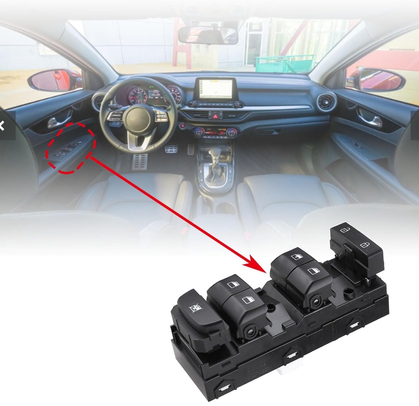 Power Window Master Control Switch Driver Side LH Fits For Kia Forte 2019-2021
