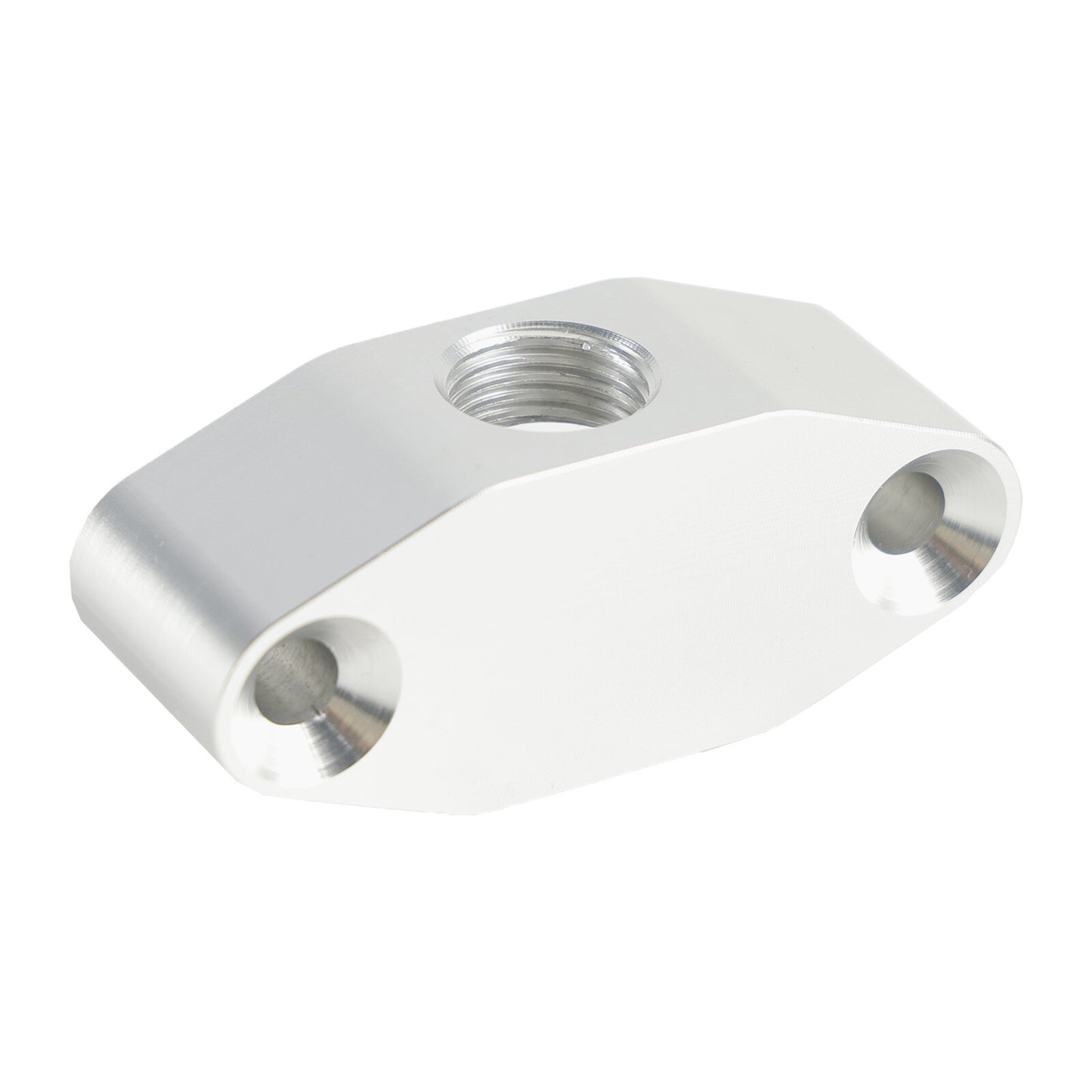 Billet LS Twin Turbo Dual 90 degree 1/8" NPT Oil Feed Line Adapter Plate