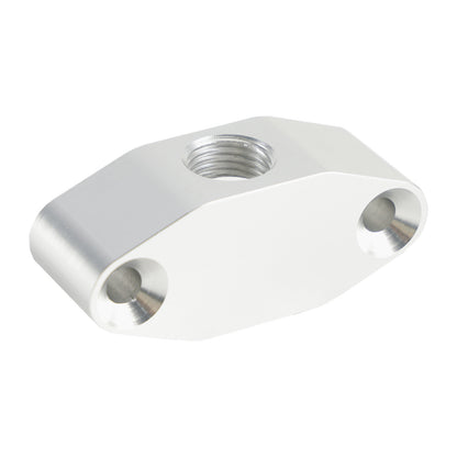 Billet LS Twin Turbo Dual 90 degree 1/8" NPT Oil Feed Line Adapter Plate