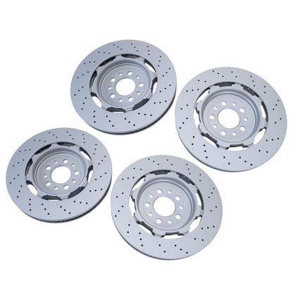 Front Rear Brake Rotors Fit For 2017-2021 Alfa Romeo Giulia Stelvio Quadrifoglio