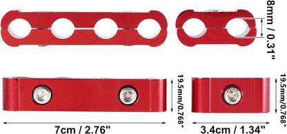 Spark Plug Wire Separators Divider 8mm 9mm 10mm For Racing Car Red 12PCS