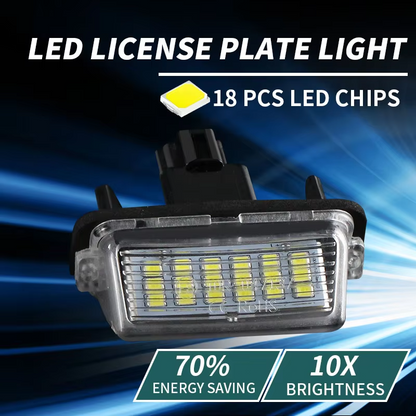 2X Rear LED License Plate Light For Toyota Camry Yaris Highlander Avalon Prius C