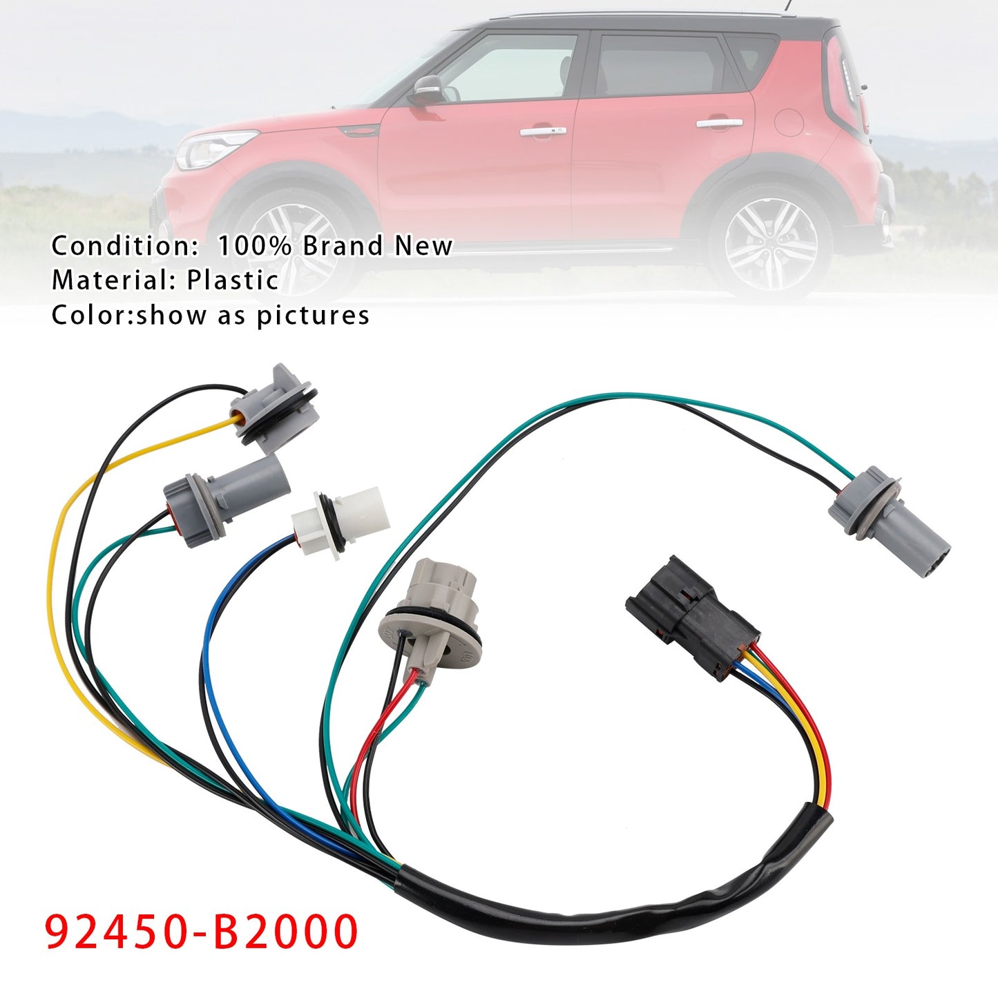 LH or RH Tail Lamp Harness NON-LED 92450-B2000 For Kia Soul 2013-2019