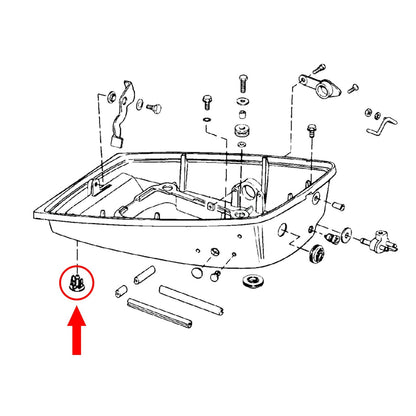 Water Spray Nipple for Johnson Evinrude BRP OMC Lower Motor Cover 321885 0321885