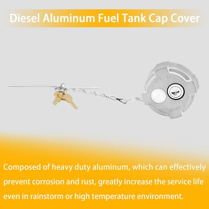 2 3/8" Locking Diesel Fuel Cap for 02 & Up Freightliner M2 Small Semi Box Trucks