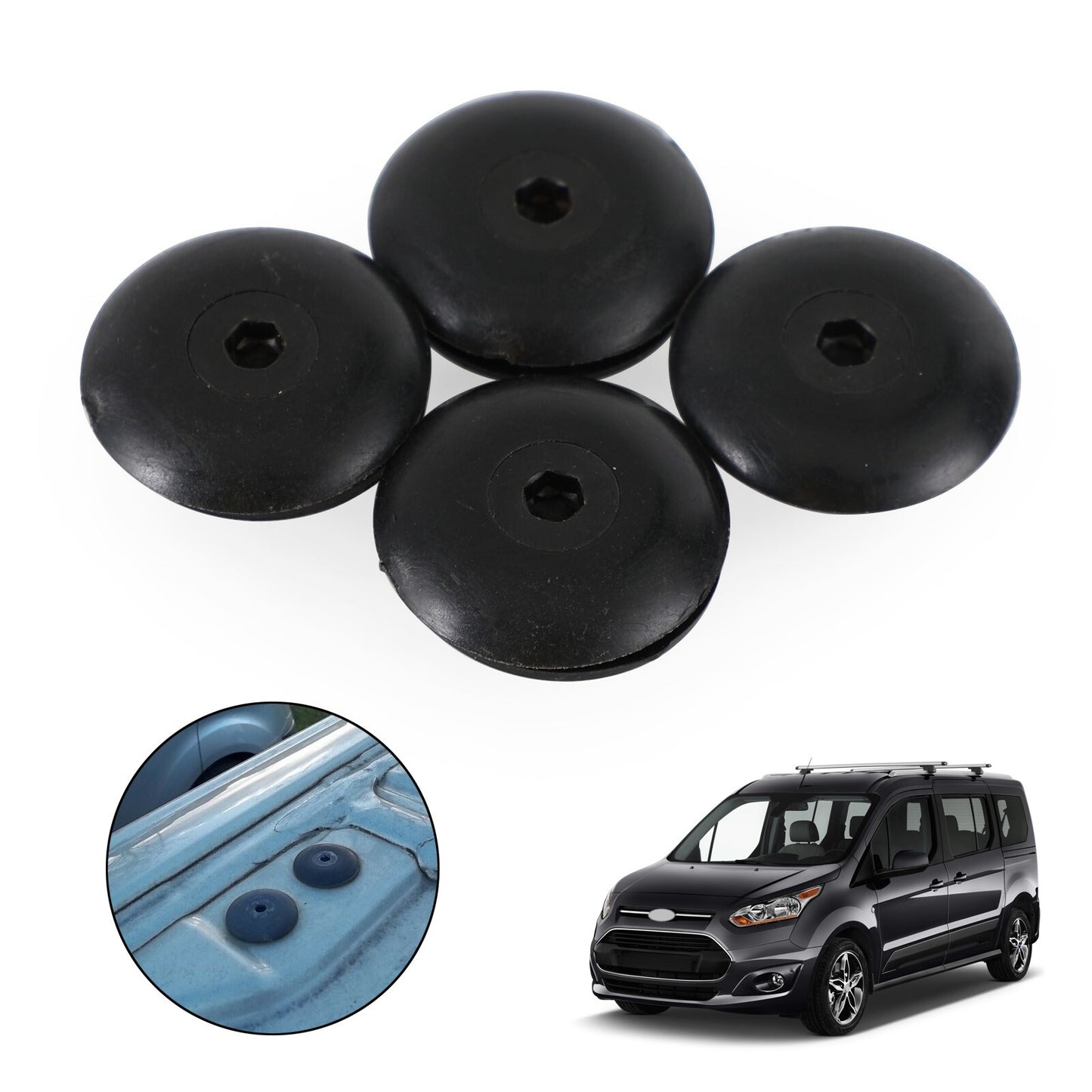4PCS Roof Rack Hole Bolt Screw W/ Seal Gasket Fits Ford Transit Custom 2012-21