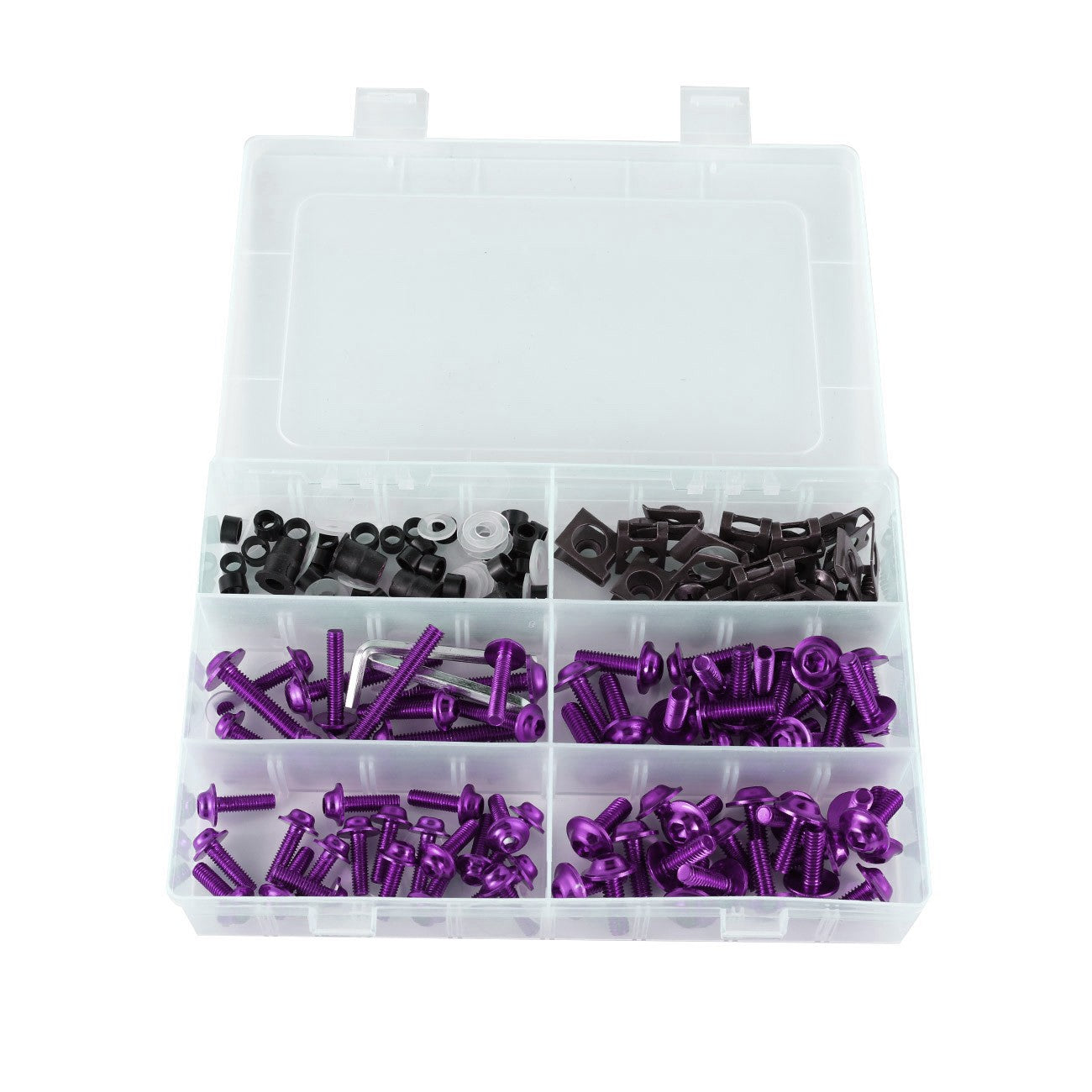 177x Fairing Fender Fastener Kit Body Screws Bolts Washers Motorcycle Purple