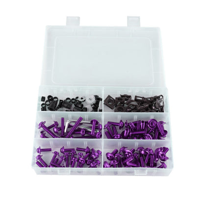 177x Fairing Fender Fastener Kit Body Screws Bolts Washers Motorcycle Purple