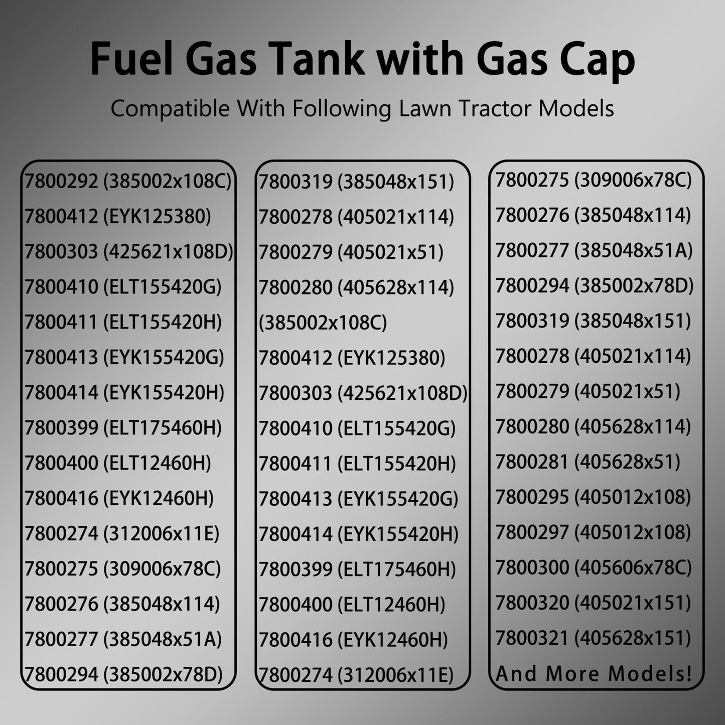 7601092MA 94073MA Fuel Gas Tank w/ Cap For Murray 7601092 94073 Lawn Mower