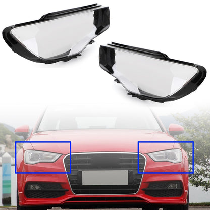 Left & Right Pair Headlight Cover Headlamp Lens For Audi A3 2013-2016 Clear USA