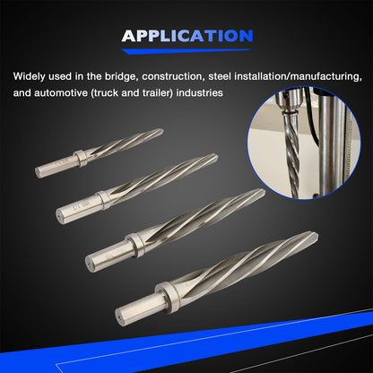 M2 HSS 3/8" 1/2" 5/8" 3/4" Taper Chucking Reamer Set Fits 3/8", 1/2" Reamers Bit