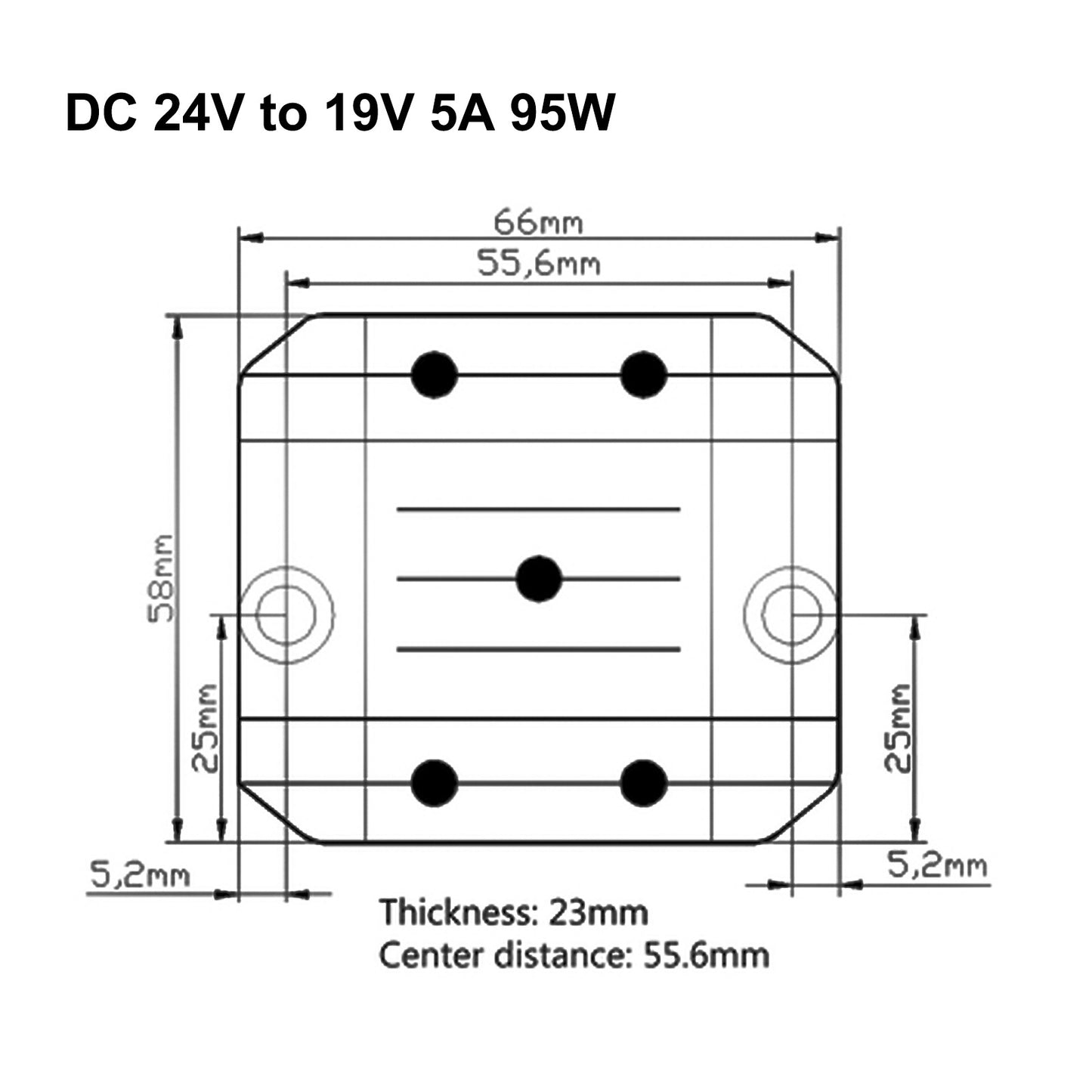 DC/DC Buck Step-Down Module 24V to 19V 5A Power Supply Converter Regulator,
