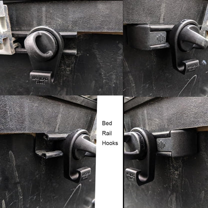 4PCS Truck Bed Tie Down Hooks Deck Rail Fits 2005-2024 Toyota Tacoma PT278-35075