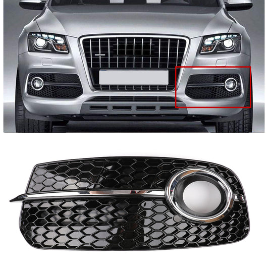 Left SQ5 Style Fog Light Grill Grille For AUDI Q5 2013-17 Don't Fit SQ5 & SLINE