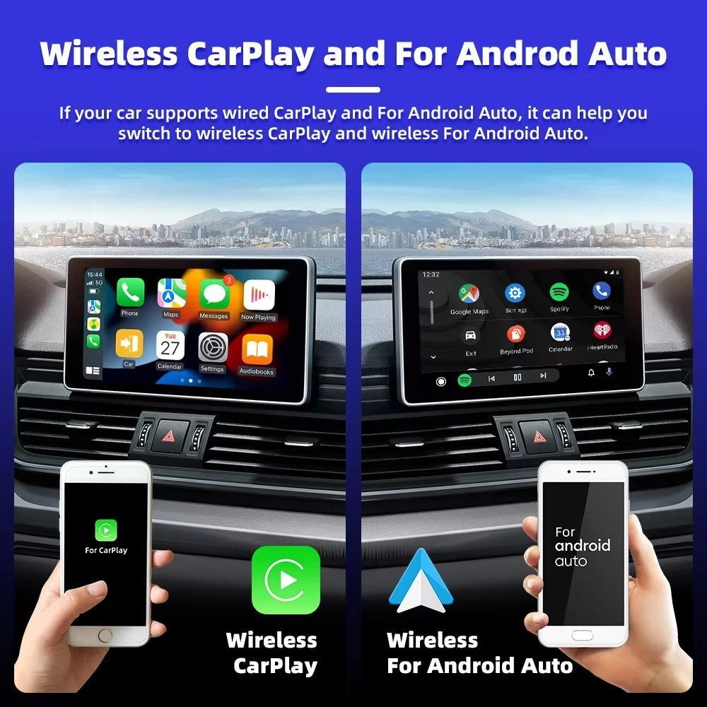Mini Wireless CarPlay Adapter For Android Auto &Apple USB Car Dongle Connect Box
