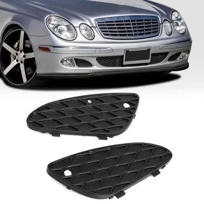 1 Pair Left +Right Front Bumper Cover Mesh Grille For Mercedes W211 E-class E500