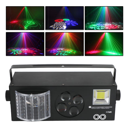 4In1 80W RGBW Pattern Strobe Lights LED DMX DJ Disco Party Stage Light+Remote