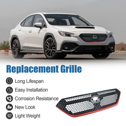 For 2022-2023 Subaru WRX Sport 22  Front Bumper Grille Grill Black with Red Trim