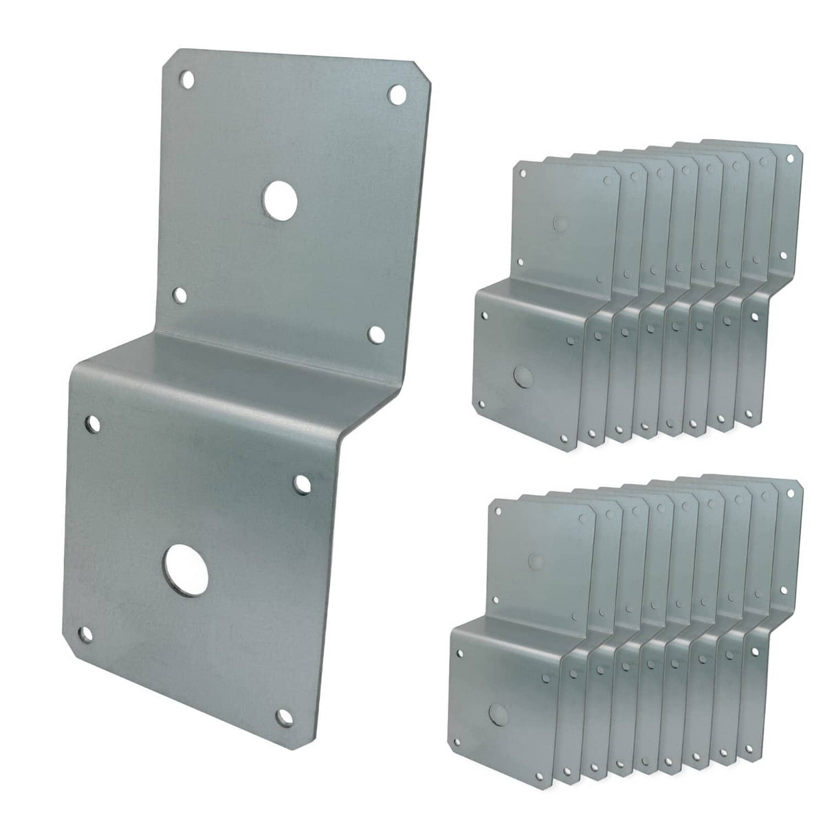 Solid Spare Galvanized Deck Joist Tie Plate, Z Bracket for 2x4 Cross Joist and 4x4 Post (20)