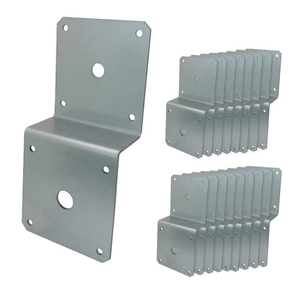Solid Spare Galvanized Deck Joist Tie Plate, Z Bracket for 2x4 Cross Joist and 4x4 Post (20)