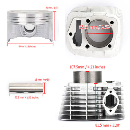 65.5mm Cylinder Piston Kit for Honda CRF230F 03-19 CRF230L 08-09 12100-KFB-000,