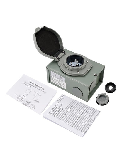 50Amp RV Generator Inlet Box NEMA SS2-50P Power Inlet Box 125/250V