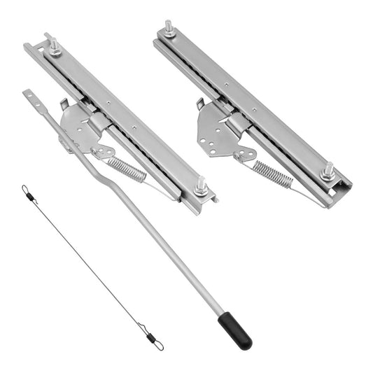 Solid Spare Universal Adjustable Seat Slider Dual Locking Rails Brackets Kit For Bucket Seat