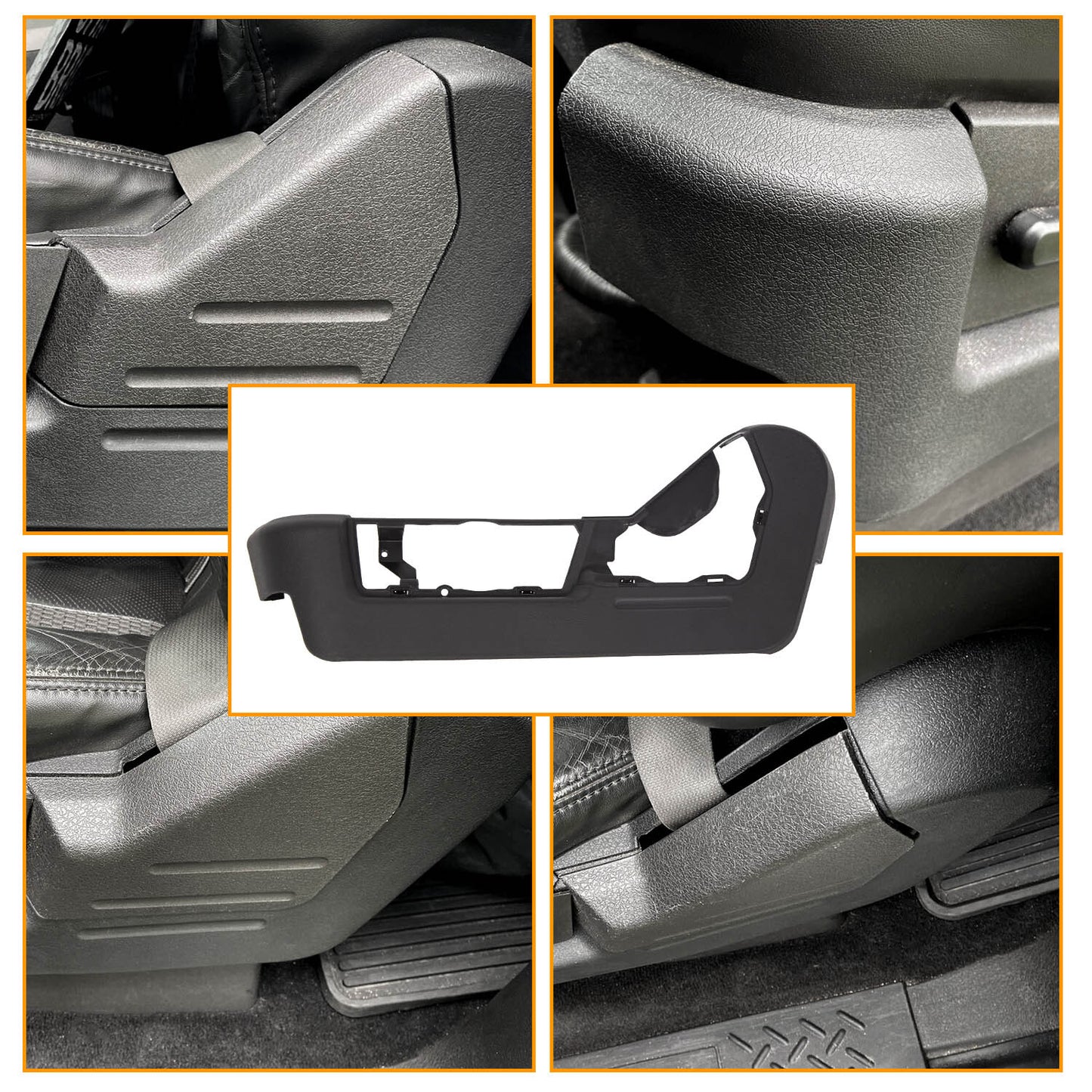 Solid Spare Fits 2009-2014 Ford F150 F-150 Driver Side Black Seat Track Cover New
