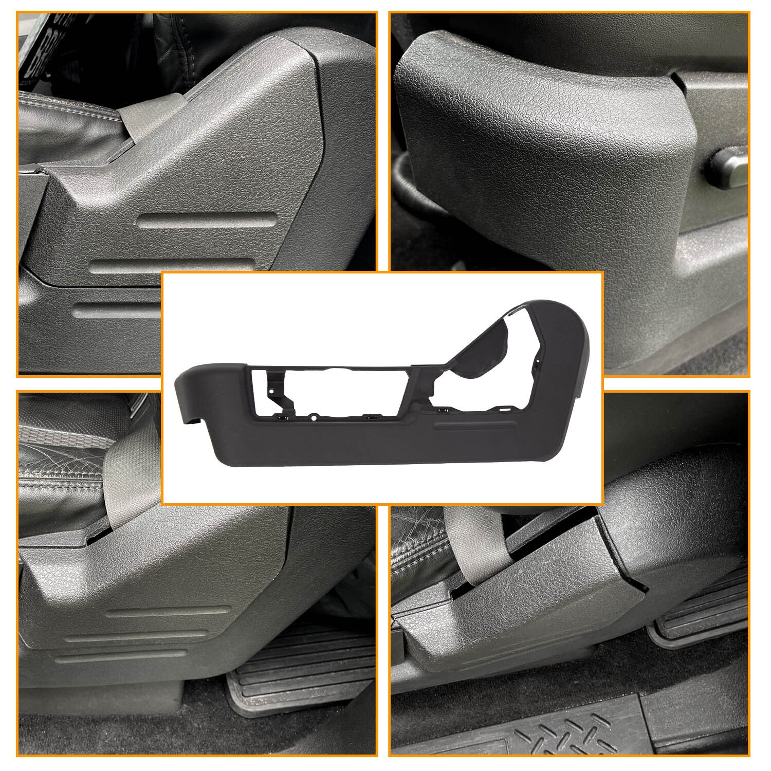 Solid Spare Fits 2009-2014 Ford F150 F-150 Driver Side Black Seat Track Cover New
