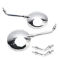 CHROME PAIR MIRRORS FOR KAWASAKI Z KZ 650 750 1000 A E F J Sport Z1 900
