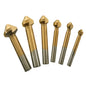 6pcs HSS 90?? Countersink Drill Bit Set 3 Flute Chamfering Tool for Steel Wood