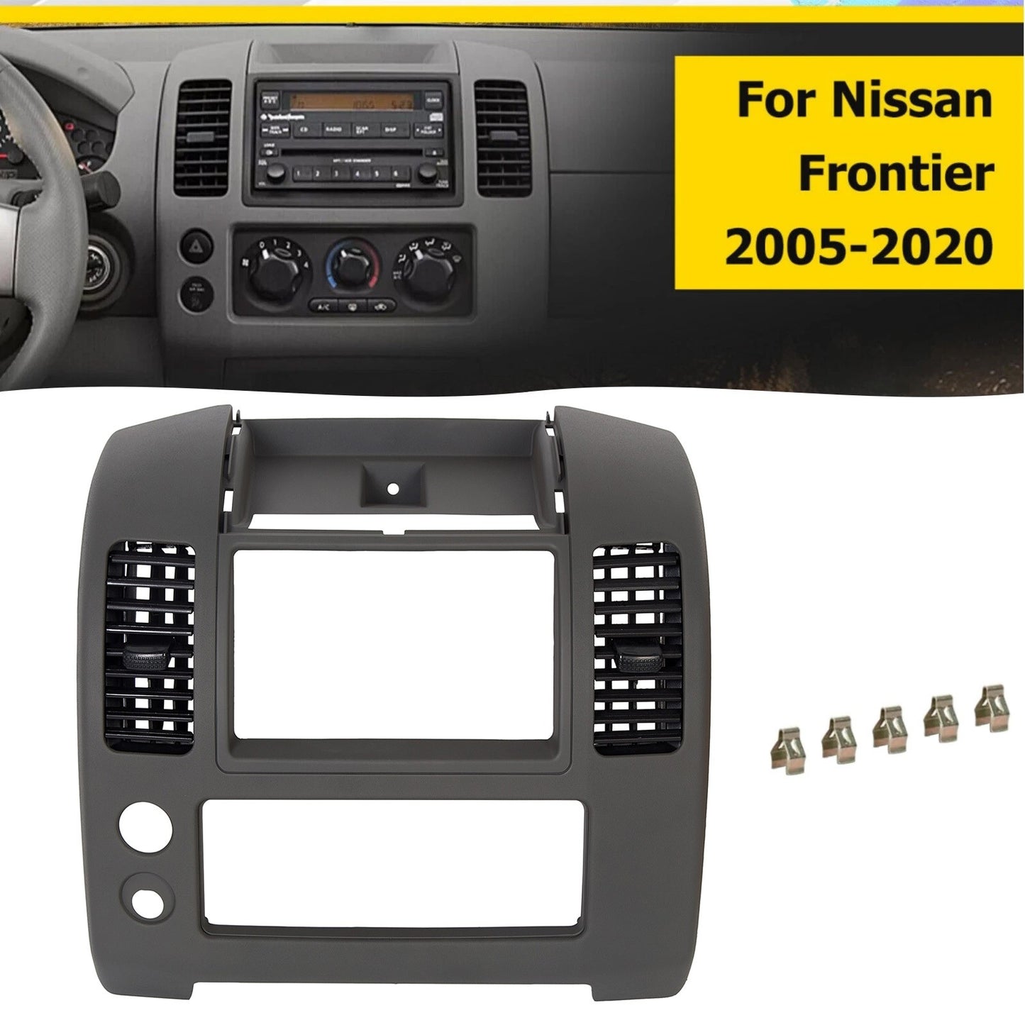 Solid Spare Fit 2005-2020 Nissan Frontier Center Dash Console Instrument Panel Cluster Lid