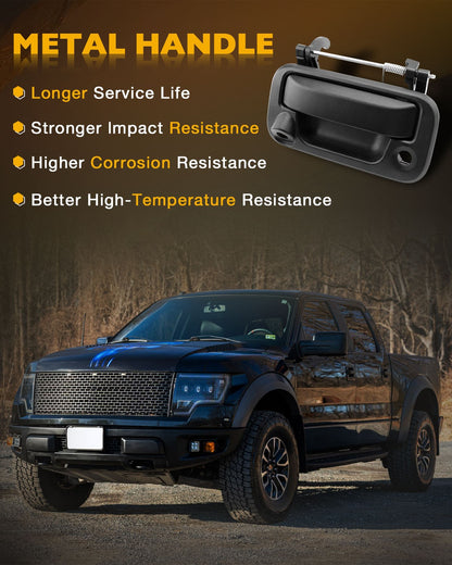 Metal Tailgate Latch Handle w/ Camera Hole For 04-16 Ford F150 F250 F350 Lincoln