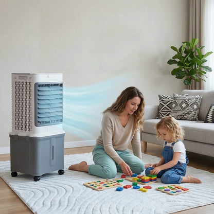 Portable 8.5 Gal 3-in-1 Evaporative Cooler, Fan, Humidifier w/ Remote Control