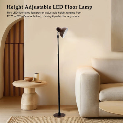 For Living Room/Office-Black Dimmable Adjustable LED Floor & Table Lamp 3 Colors