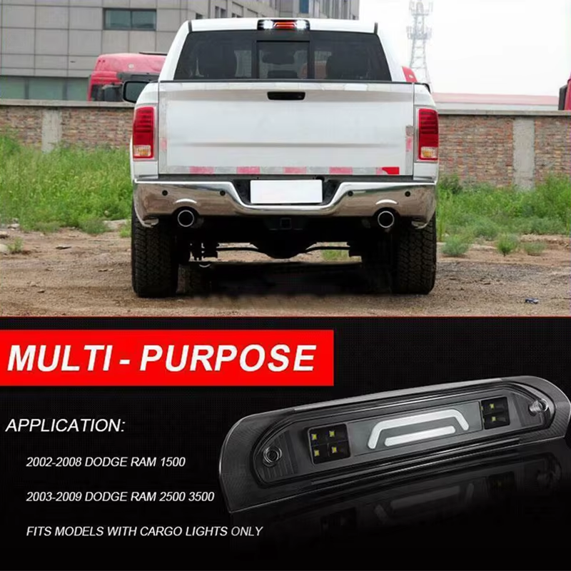 Smoked LED 3rd Tail Lights Brake Lamps For 2002-2009 Dodge Ram 1500 2500 3500 US