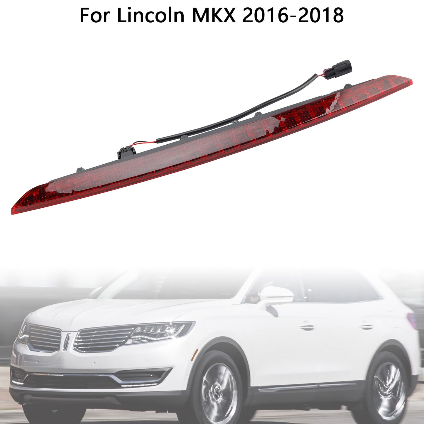 Rear High Mount Brake Light FA1Z-13A613-AB For Lincoln MKX 2016 17-2018 Red Lens