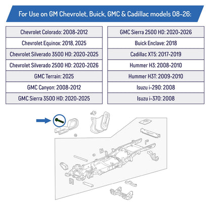 M12x1.75x110 Multi Purpose Bolt for GM, Chevy Buick GMC Cadillac - 11609609 (2)