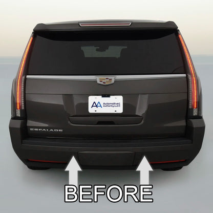 Fits 2015-2020 CADILLAC ESCALADE CHROME REAR BUMPER TRUNK TRIM MOLDING PRECUT