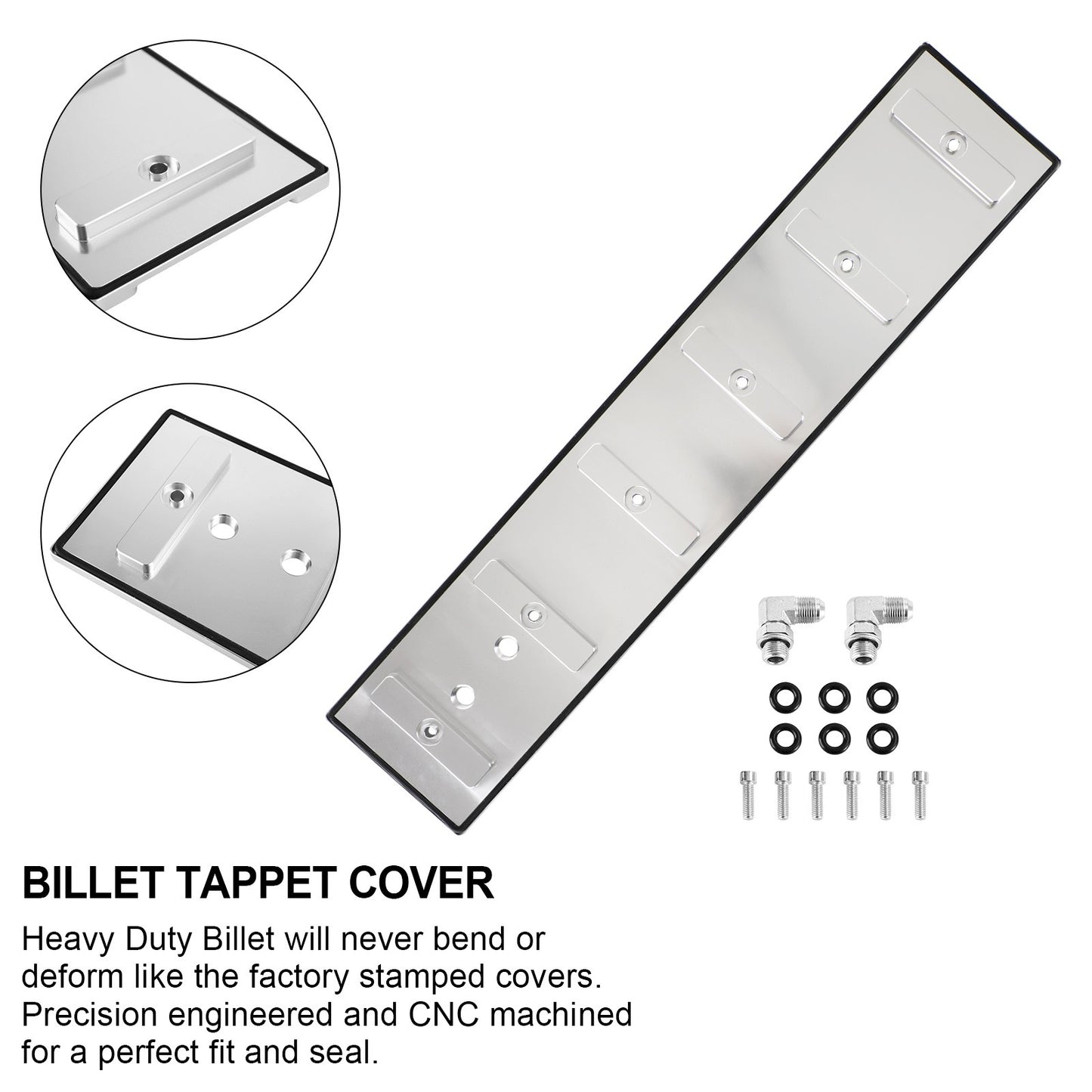 Billet Tappet Cover KIT For Cummins 5.9L 12v 24v 1989 1990-1999 2000 2001 02 USA