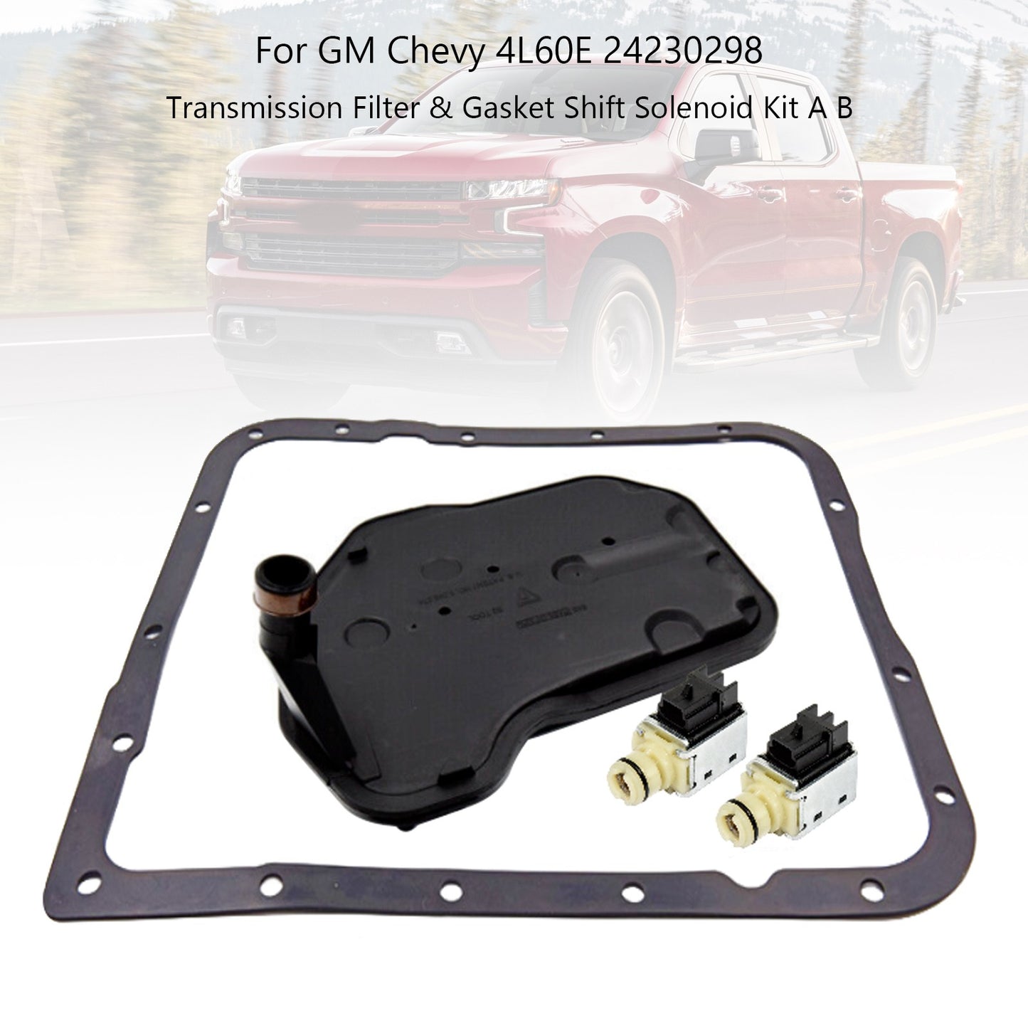 Transmission Filter & Gasket Shift Solenoid Kit A B For GM Chevy 4L60E 24230298