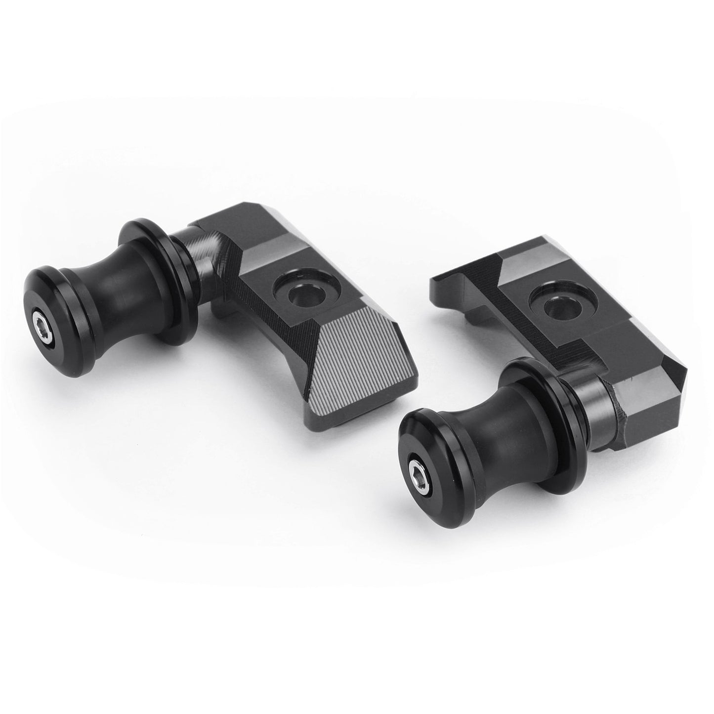 Chain Adjuster Block W/Swingarm Spools Slider For YAMAHA MT-07 FZ-07 14-18 BLK