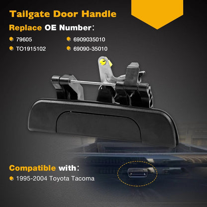 Exterior Interior Tailgate Door Handle Lock Cylinder Key For 95-00 Toyota Tacoma