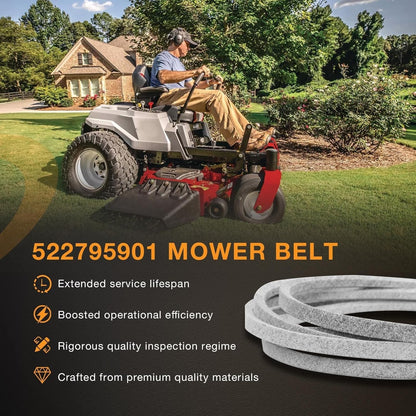 163 1/2" x 5/8" Mower Deck Belt For 52" Cut Husqvarna Dixon 522795901 539104335