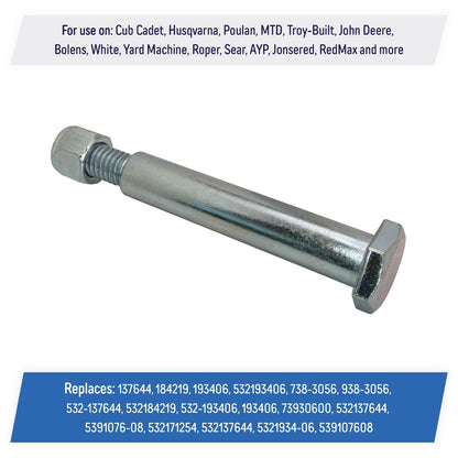 (4) Deck Wheel Bolts with Lock Nuts for Cub Cadet, Husqvarna - 137644, 738-3056