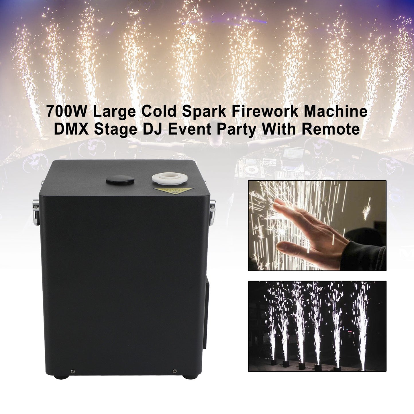 700W Large Cold Spark Firework Machine DMX Stage DJ Event Party With Remote*